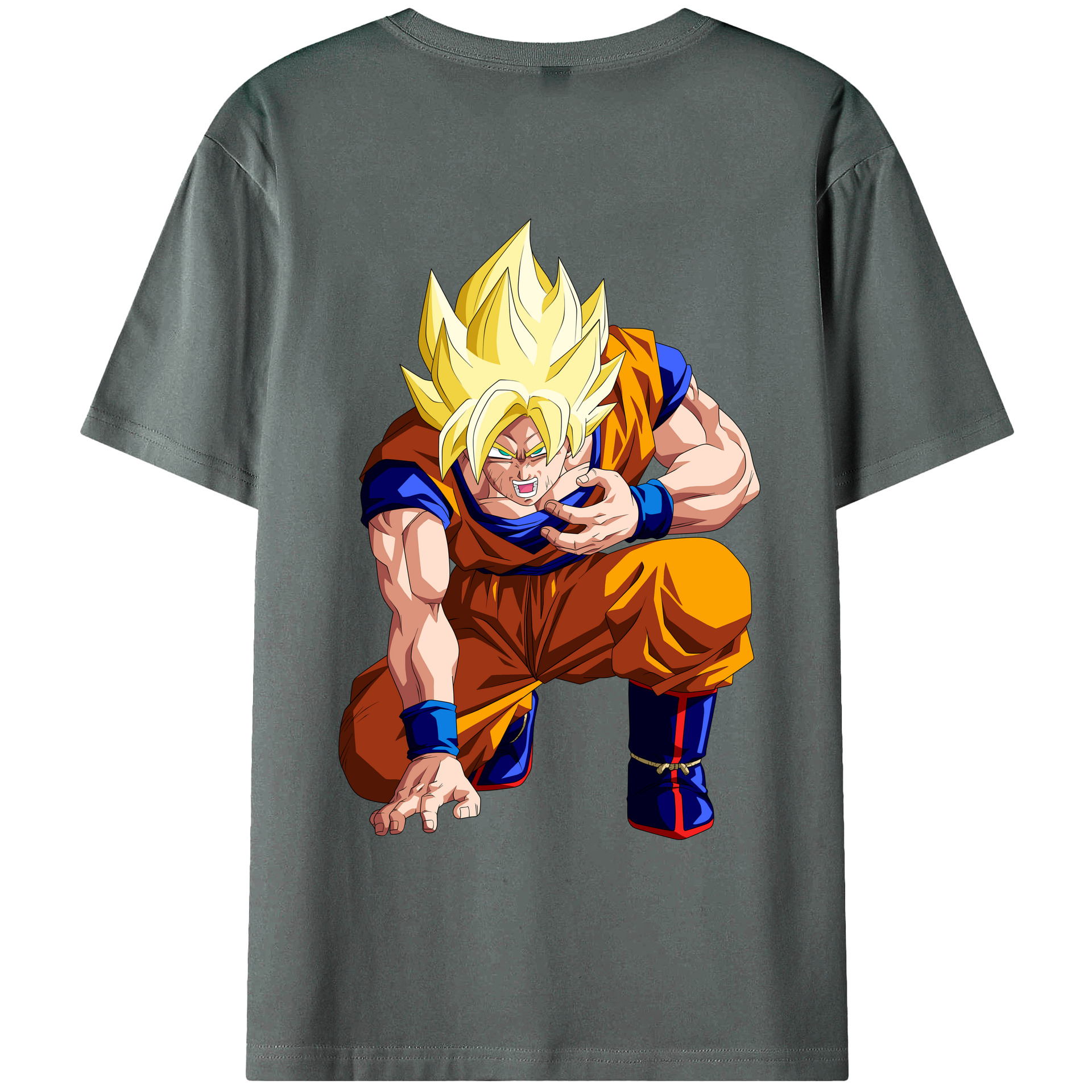 （画像用） ドラゴンボール 孫悟空（そん ごくう）Son Goku カカロット DRAGON BALL Kakarotto 綿100％ メンズ半袖Tシャツ（バックプリント） 通気性